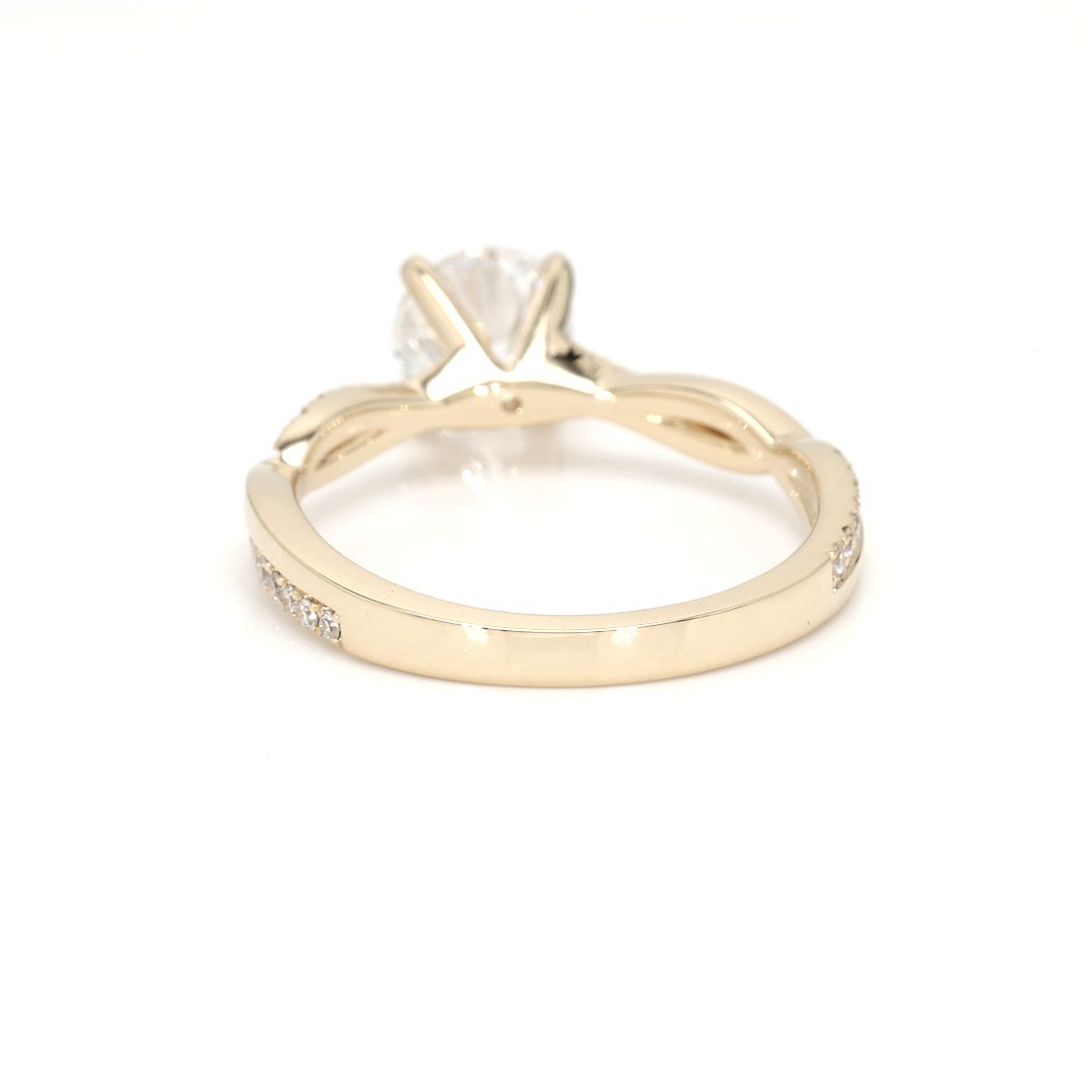 18K 1ct Round  Shaped Yves Ring Yellow Frame 5