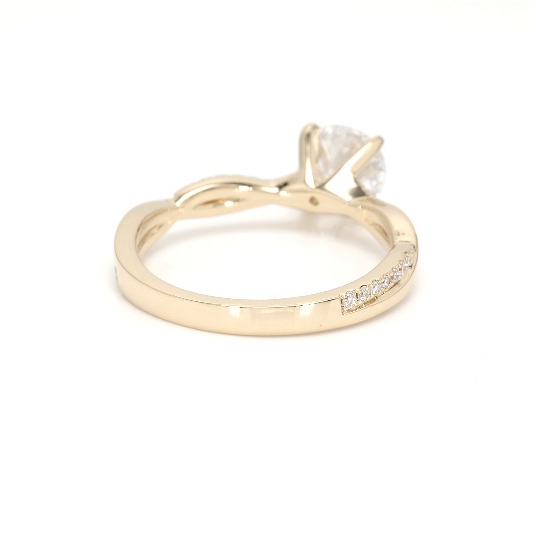 18K 1ct Round  Shaped Yves Ring Yellow Frame 6