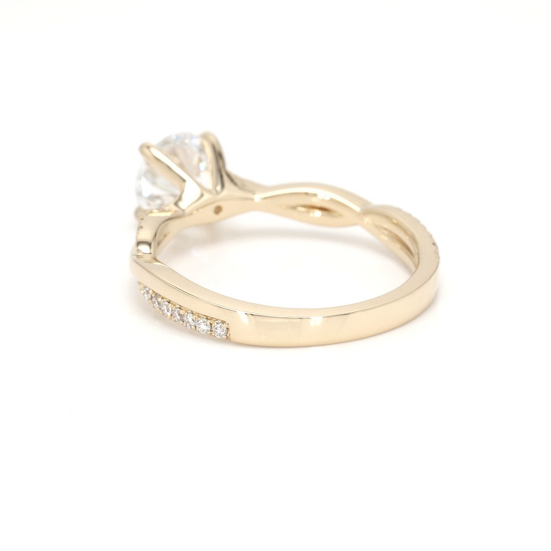 18K 1ct Round  Shaped Yves Ring Yellow Frame 15