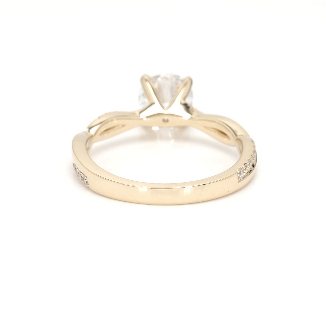 18K 1ct Round  Shaped Yves Ring Yellow Frame 16