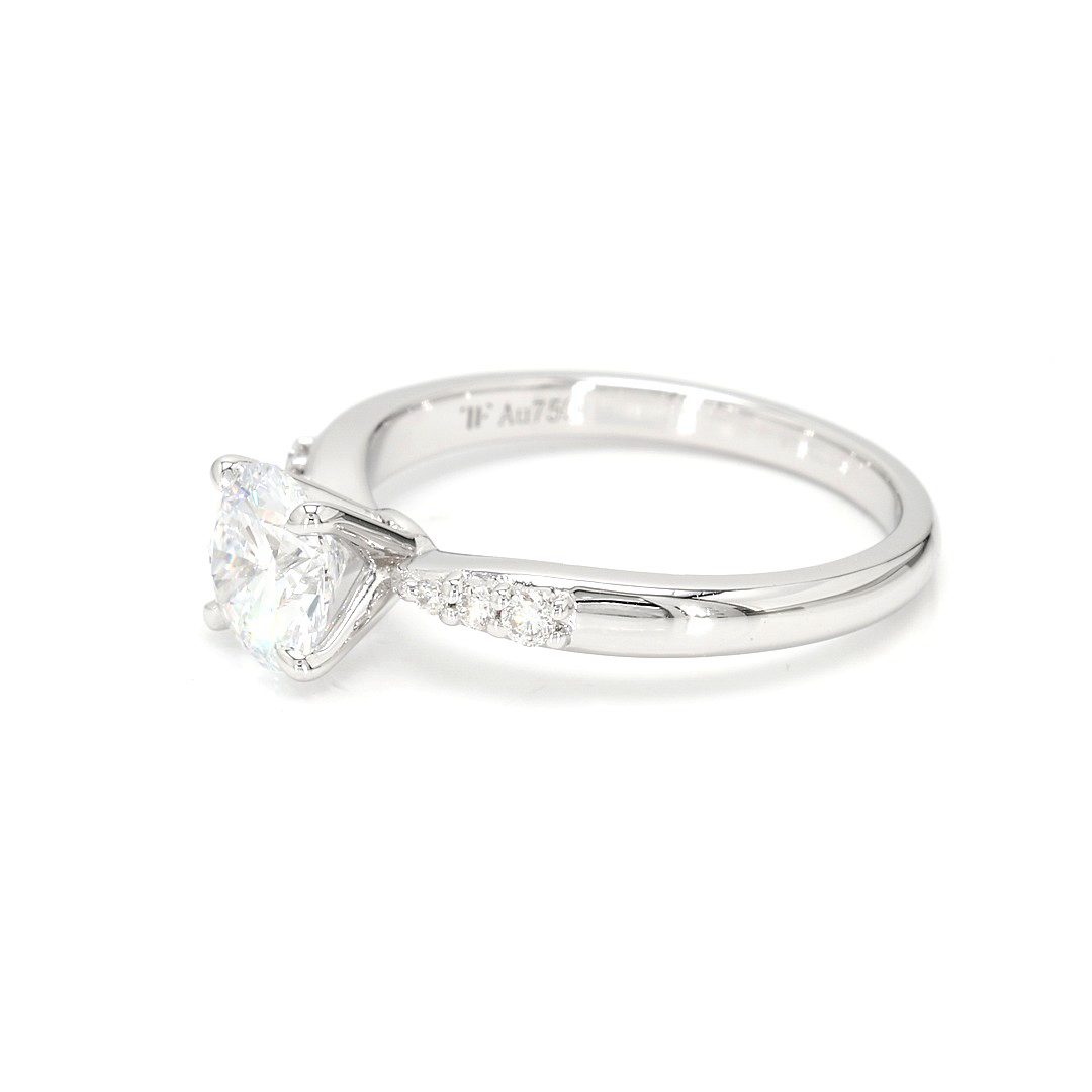 18K 1ct Round  Shaped Olivia Ring White Frame 6