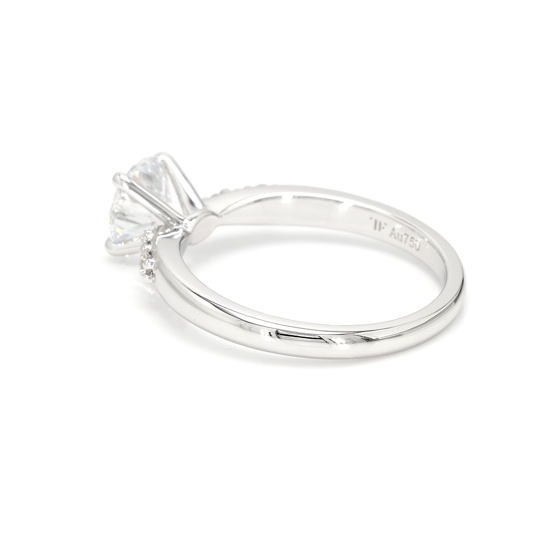 18K 1ct Round  Shaped Olivia Ring White Frame 7