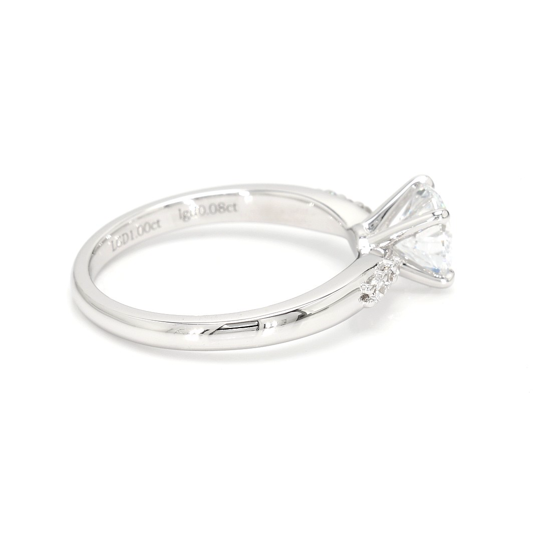 18K 1ct Round  Shaped Olivia Ring White Frame 9