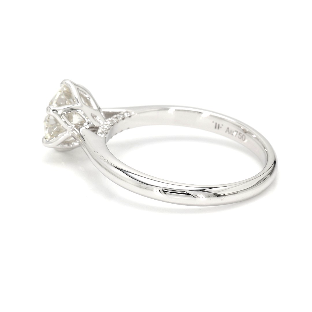 18K 1.51ct Round  Shaped Audrey Ring White Frame 14