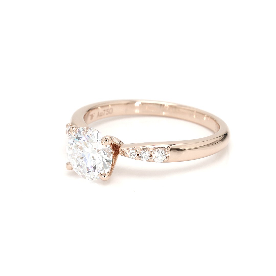 18K 1.07ct Round  Shaped Olivia Ring Rose Frame 1