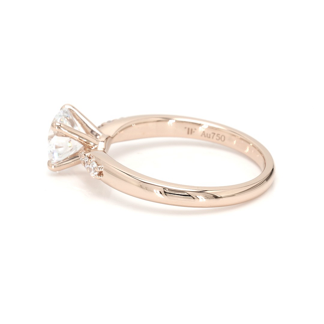 18K 1.07ct Round  Shaped Olivia Ring Rose Frame 3