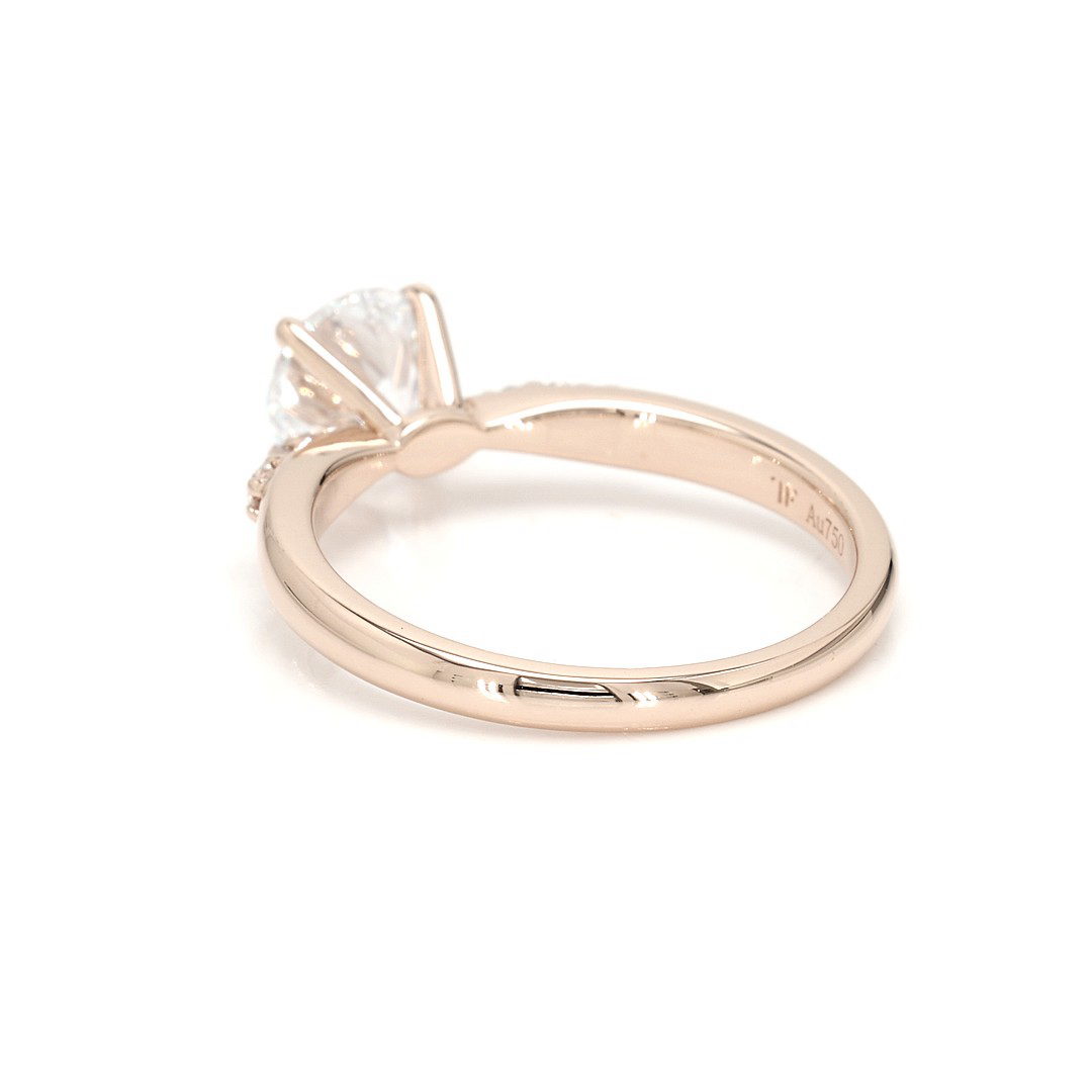 18K 1.07ct Round  Shaped Olivia Ring Rose Frame 15