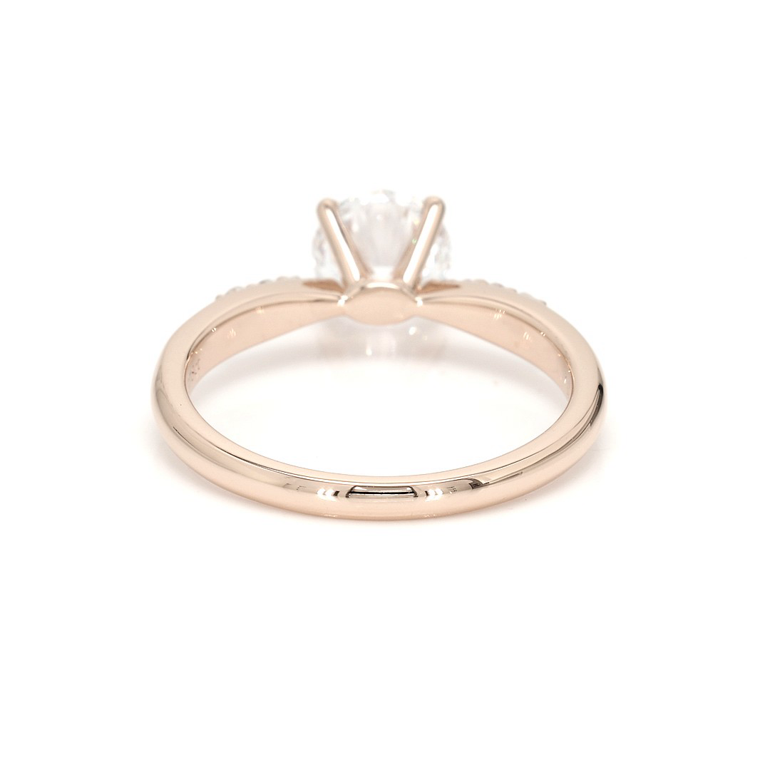 18K 1.07ct Round  Shaped Olivia Ring Rose Frame 16