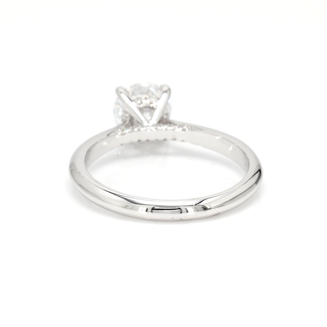 18K 1.05ct Round  Shaped Elise Ring White Frame 5