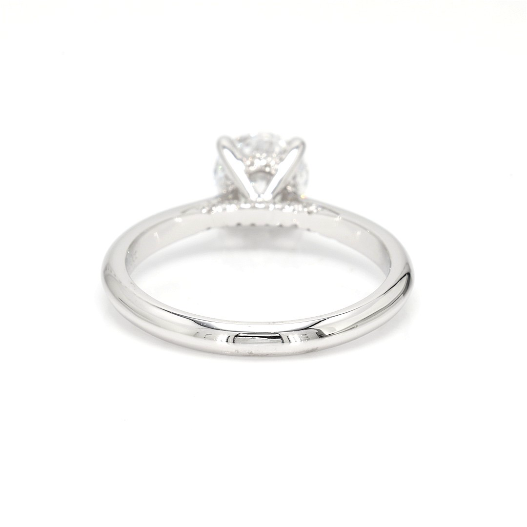 18K 1.05ct Round  Shaped Elise Ring White Frame 16