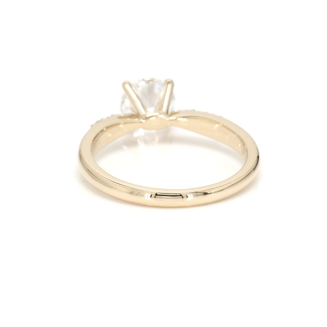 18K 1.03ct Round  Shaped Olivia Ring Yellow Frame 5