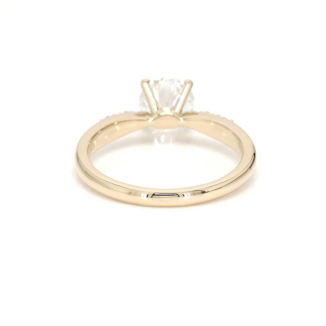 18K 1.03ct Round  Shaped Olivia Ring Yellow Frame 16