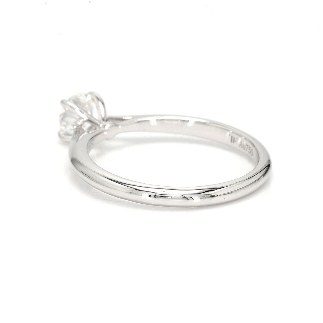 18K 0.52ct Round  Shaped Florence Ring White Frame 4