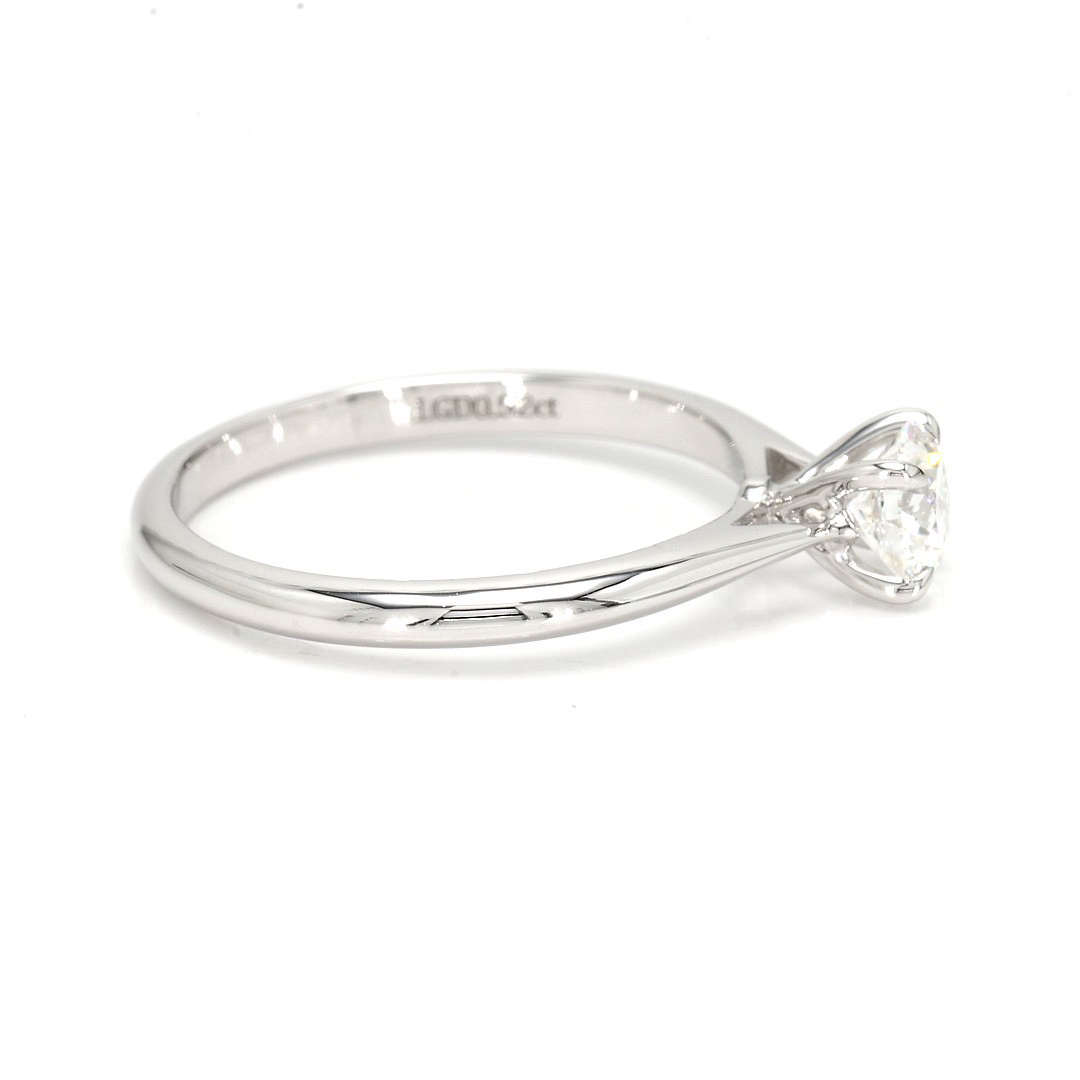 18K 0.52ct Round  Shaped Florence Ring White Frame 19