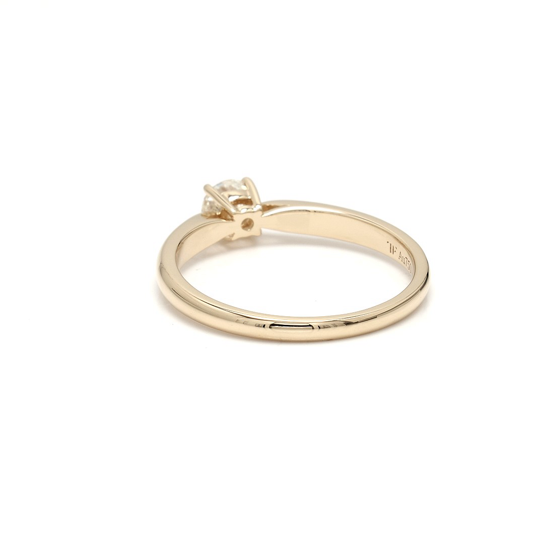 18K 0.3ct Round  Shaped Diane Ring Yellow Frame 4