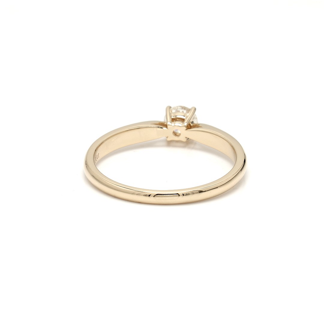 18K 0.3ct Round  Shaped Diane Ring Yellow Frame 5