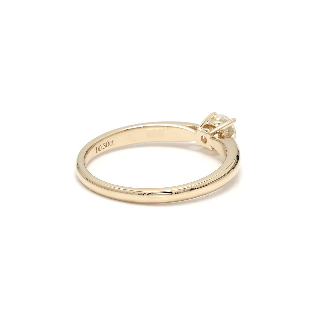 18K 0.3ct Round  Shaped Diane Ring Yellow Frame 6