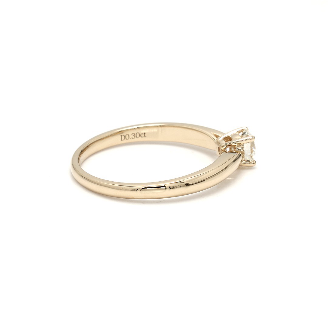 18K 0.3ct Round  Shaped Diane Ring Yellow Frame 7