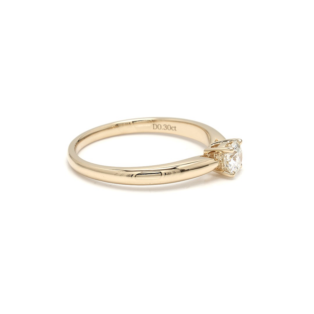 18K 0.3ct Round  Shaped Diane Ring Yellow Frame 8