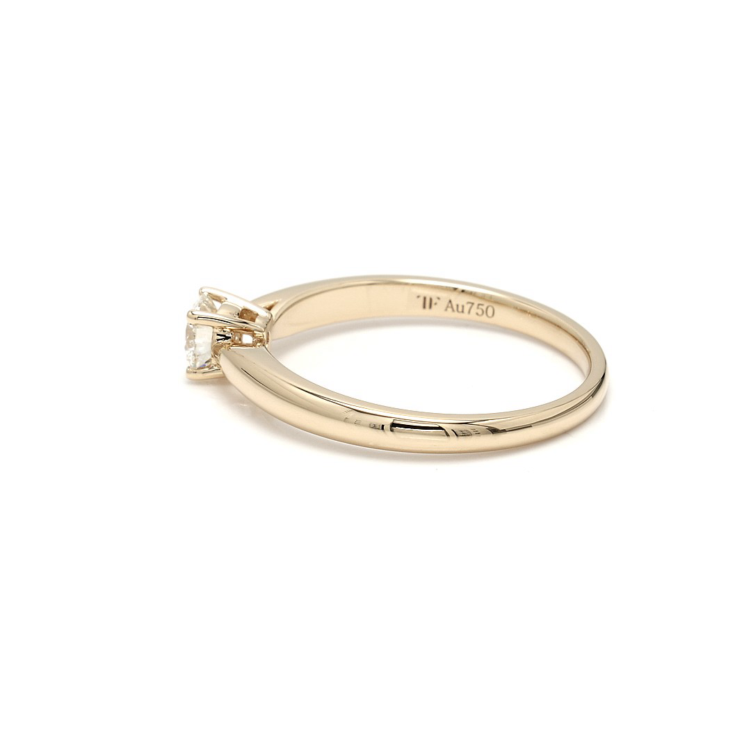 18K 0.3ct Round  Shaped Diane Ring Yellow Frame 13
