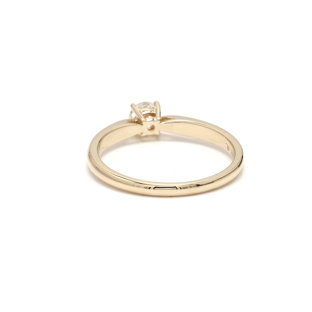 18K 0.3ct Round  Shaped Diane Ring Yellow Frame 15