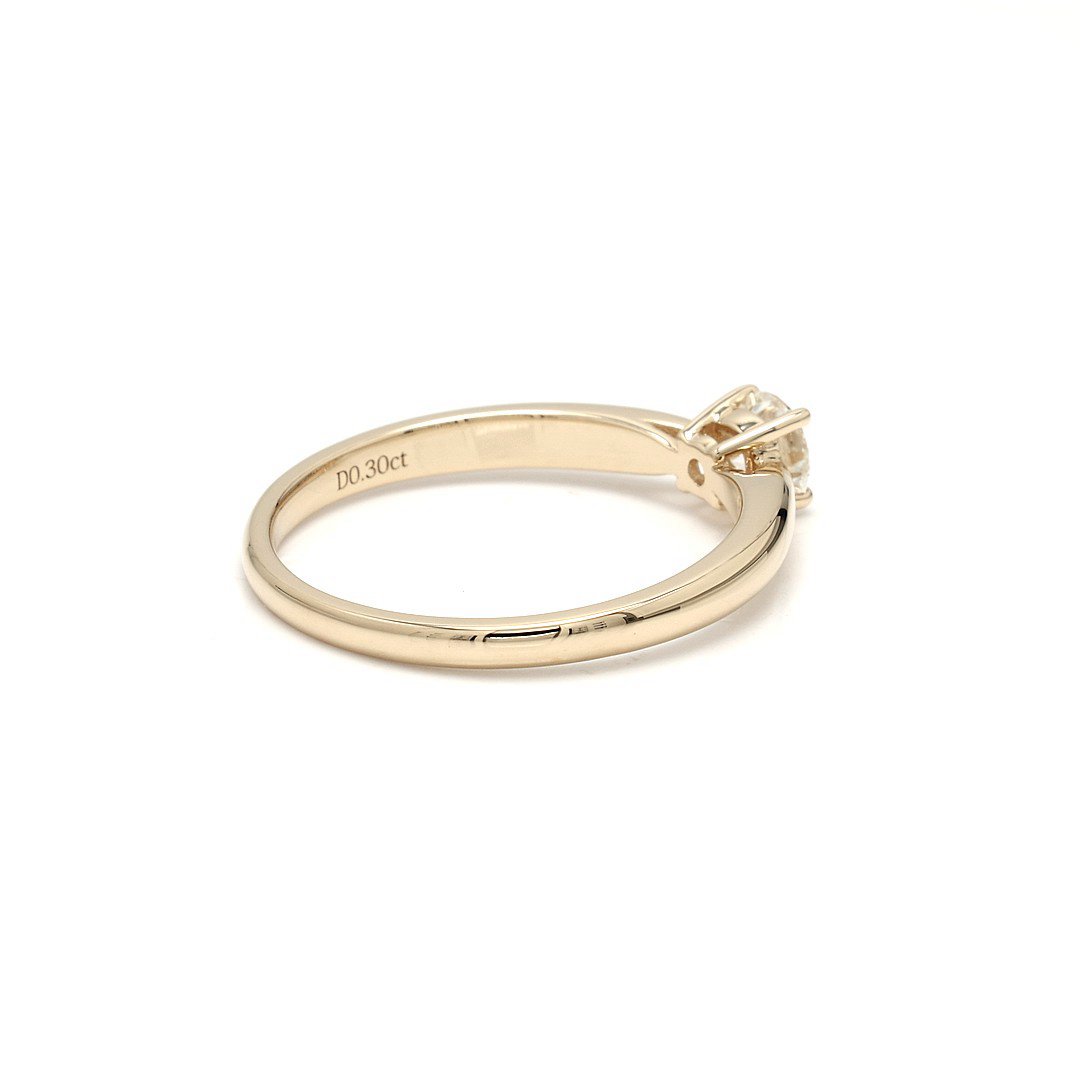 18K 0.3ct Round  Shaped Diane Ring Yellow Frame 17