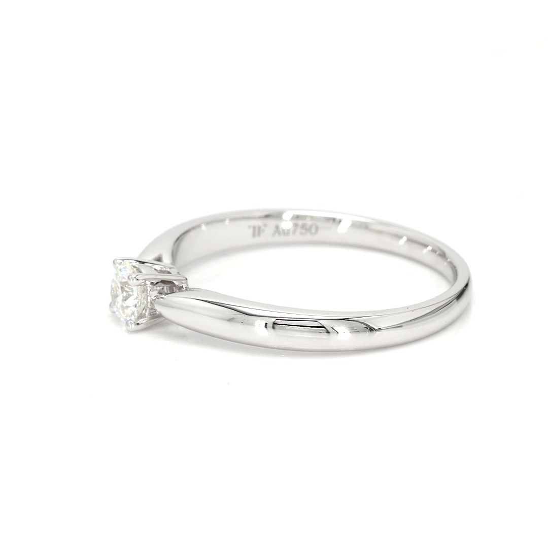 18K 0.21ct Round  Shaped Diane Ring White Frame 2