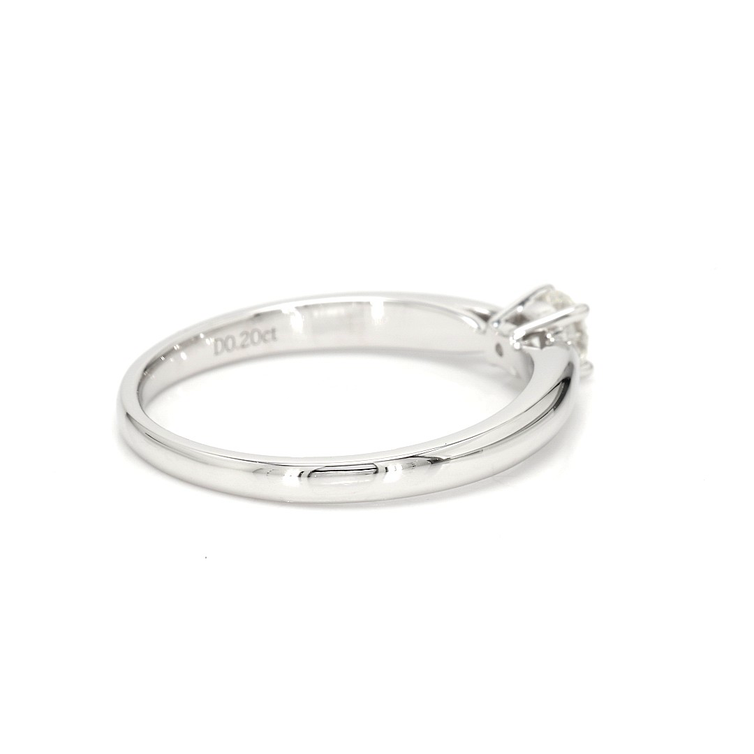 18K 0.21ct Round  Shaped Diane Ring White Frame 7