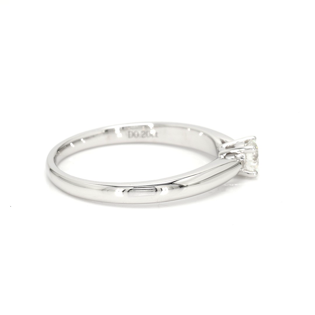 18K 0.21ct Round  Shaped Diane Ring White Frame 8