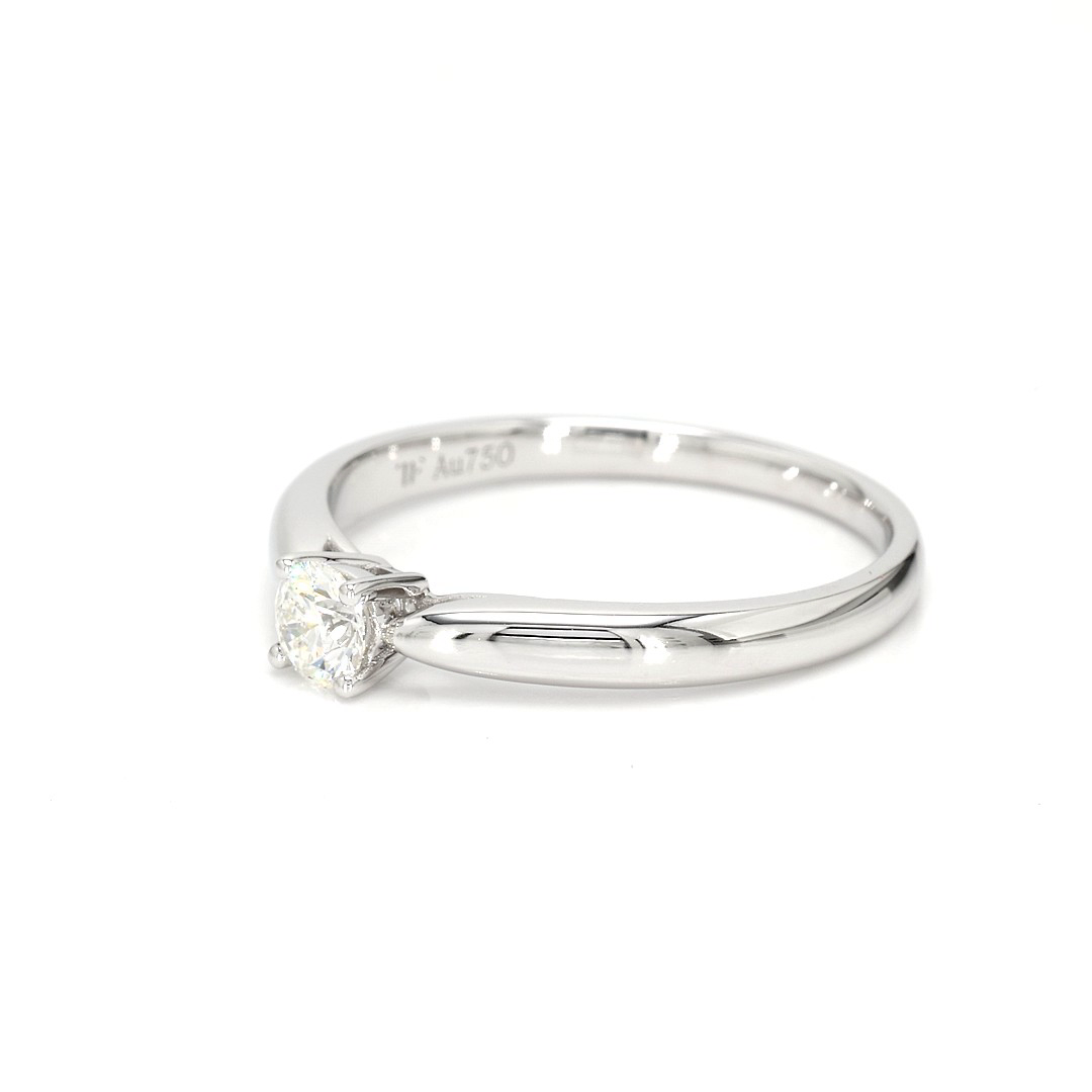18K 0.21ct Round  Shaped Diane Ring White Frame 12