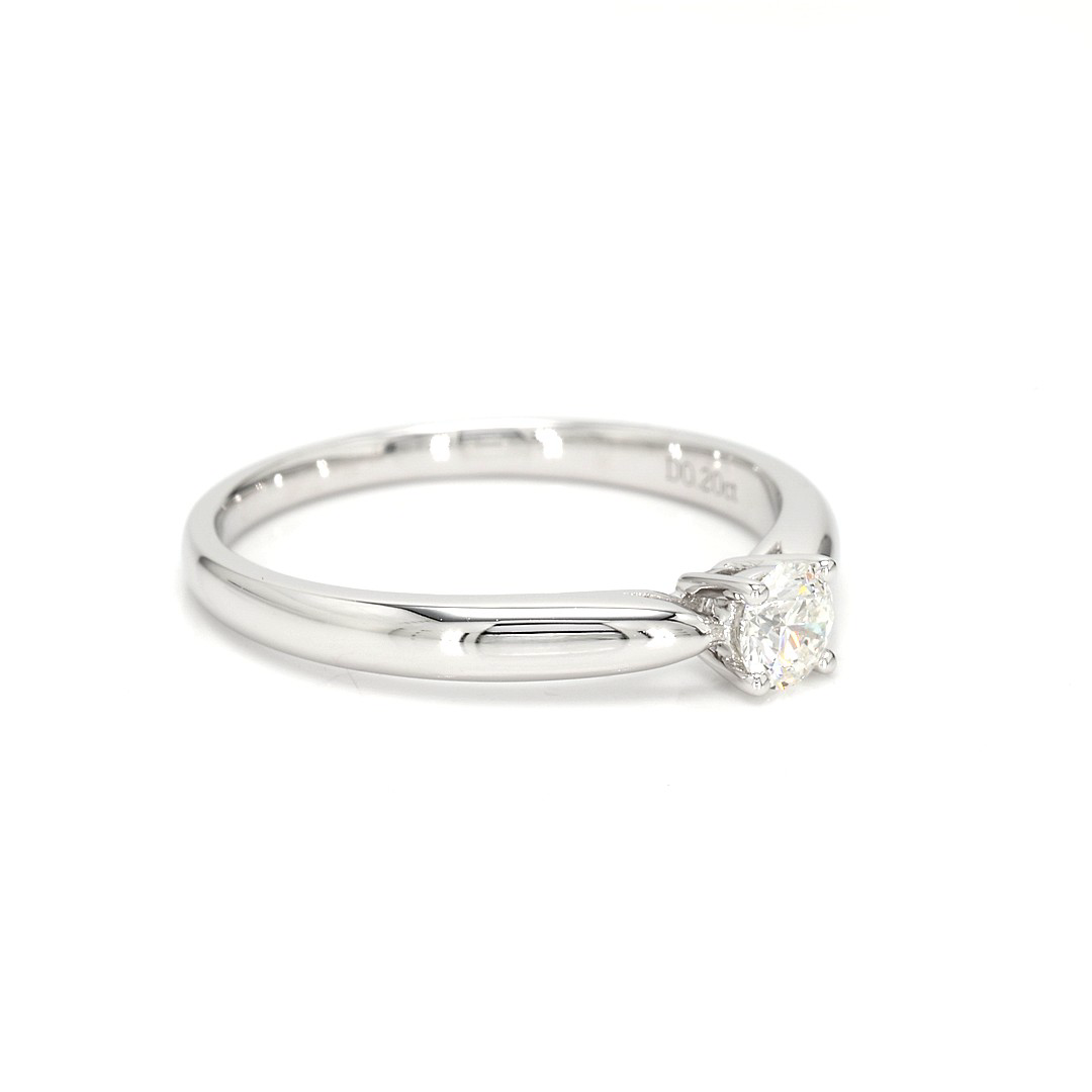 18K 0.21ct Round  Shaped Diane Ring White Frame 20
