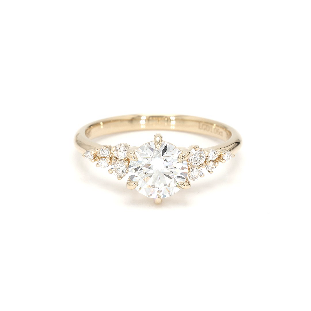 18K 1.06ct Round  Shaped Sophie Ring Yellow Frame 0
