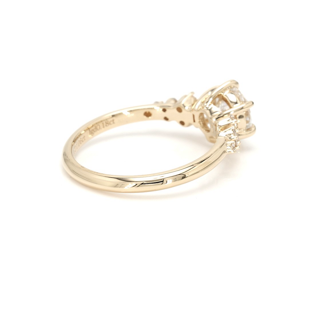 18K 1.06ct Round  Shaped Sophie Ring Yellow Frame 7
