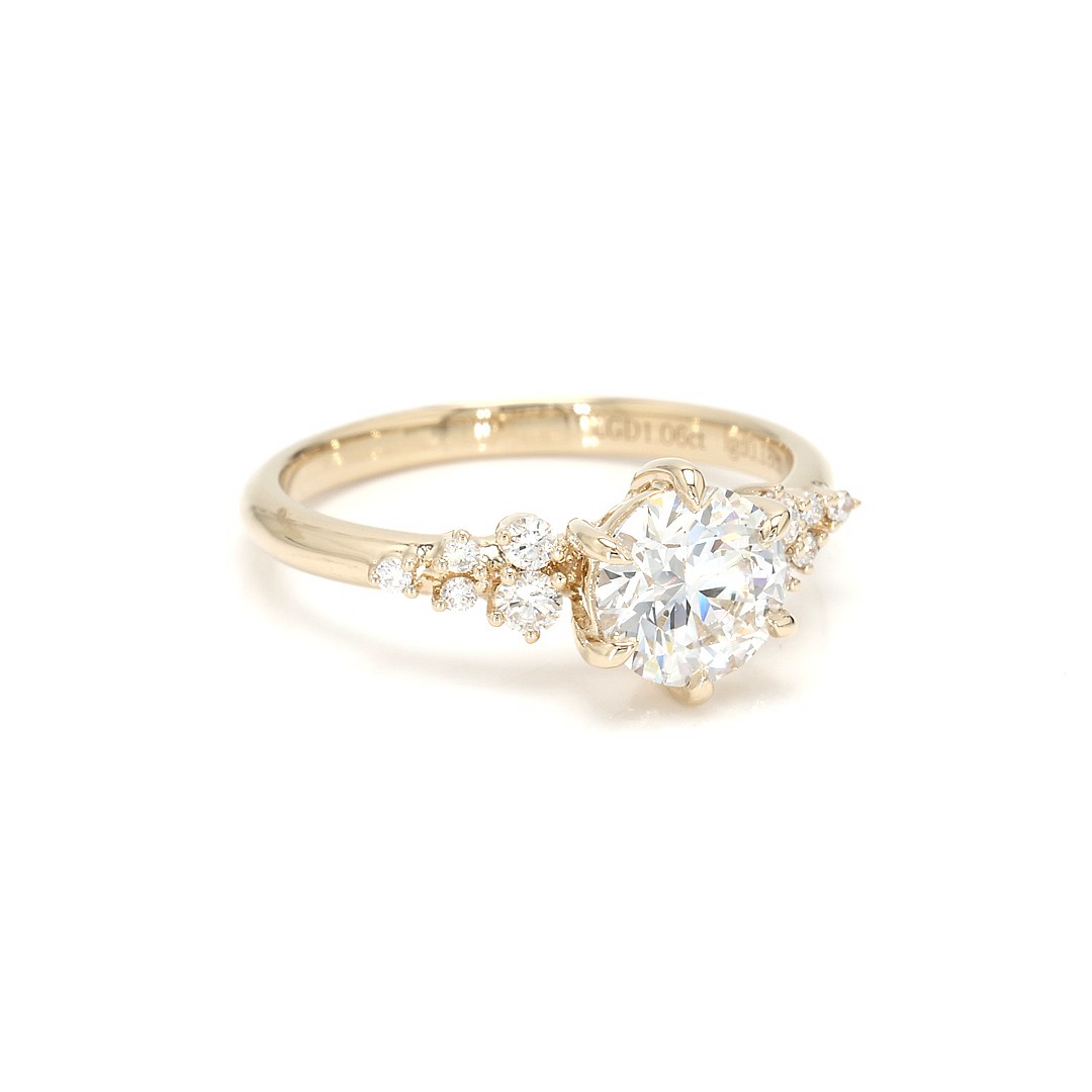 18K 1.06ct Round  Shaped Sophie Ring Yellow Frame 10