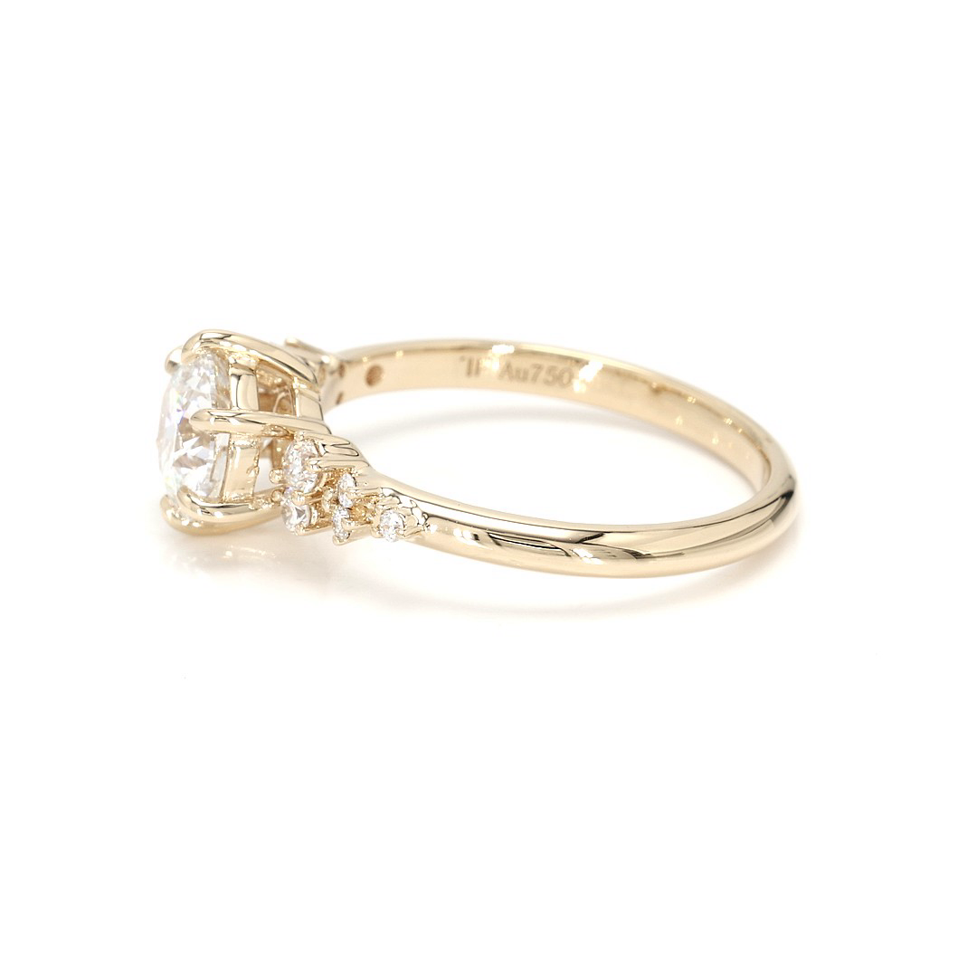 18K 1.06ct Round  Shaped Sophie Ring Yellow Frame 13
