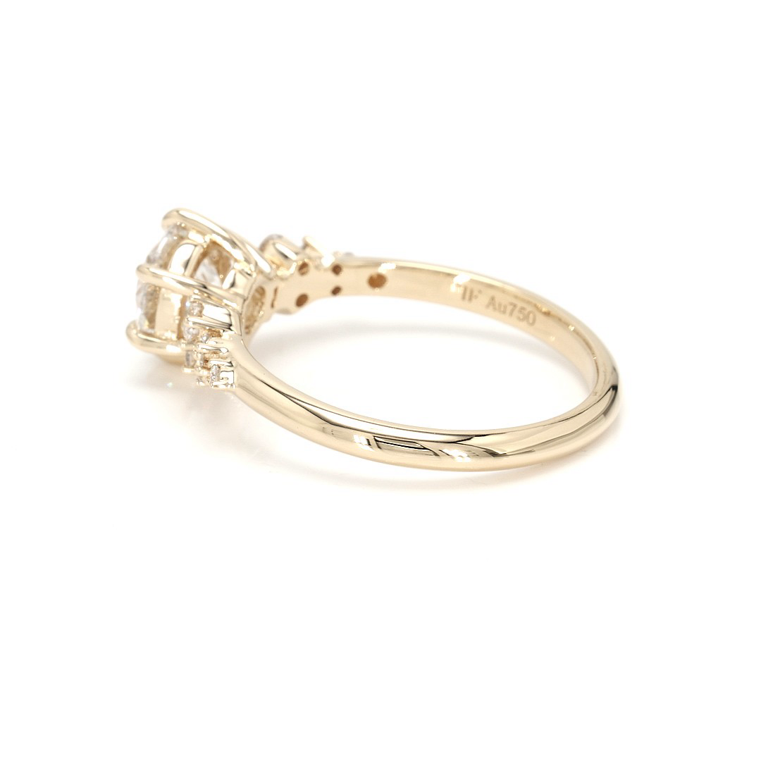 18K 1.06ct Round  Shaped Sophie Ring Yellow Frame 14