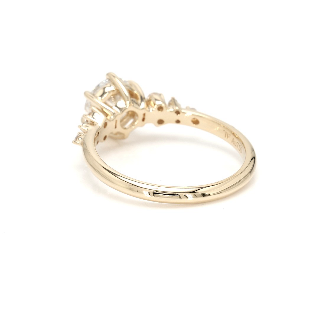 18K 1.06ct Round  Shaped Sophie Ring Yellow Frame 15