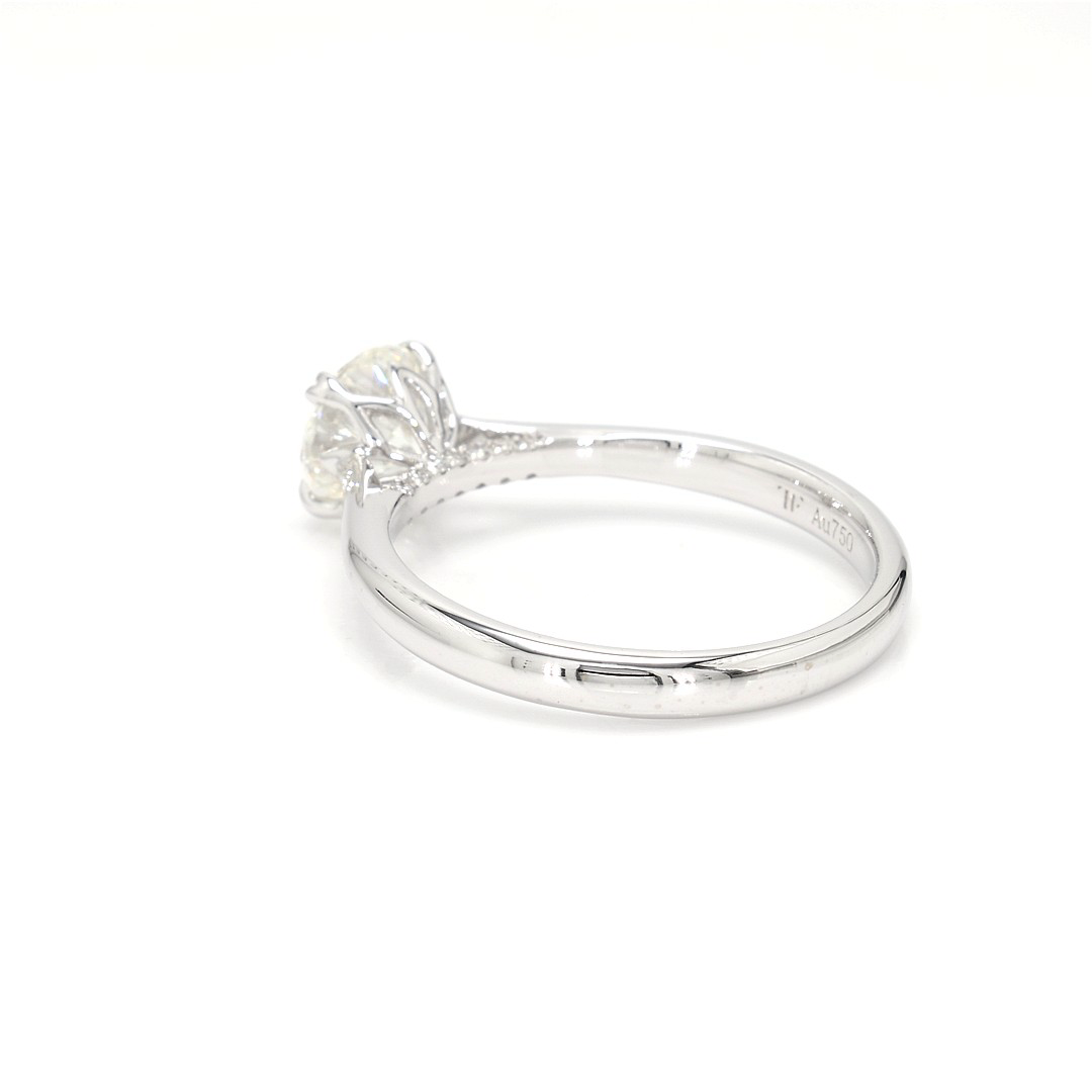 18K 1ct Round  Shaped Isabella Ring White Frame 4