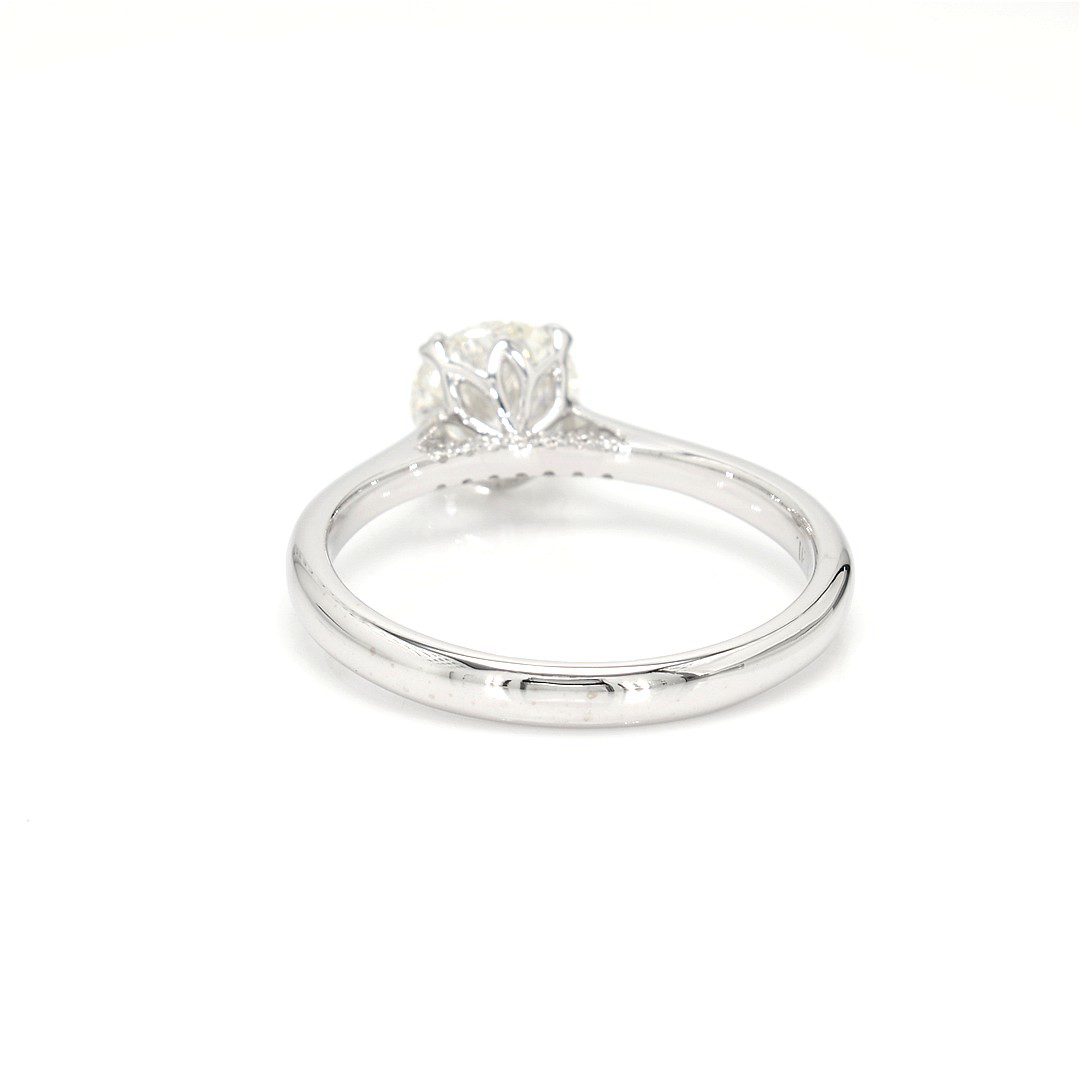 18K 1ct Round  Shaped Isabella Ring White Frame 5