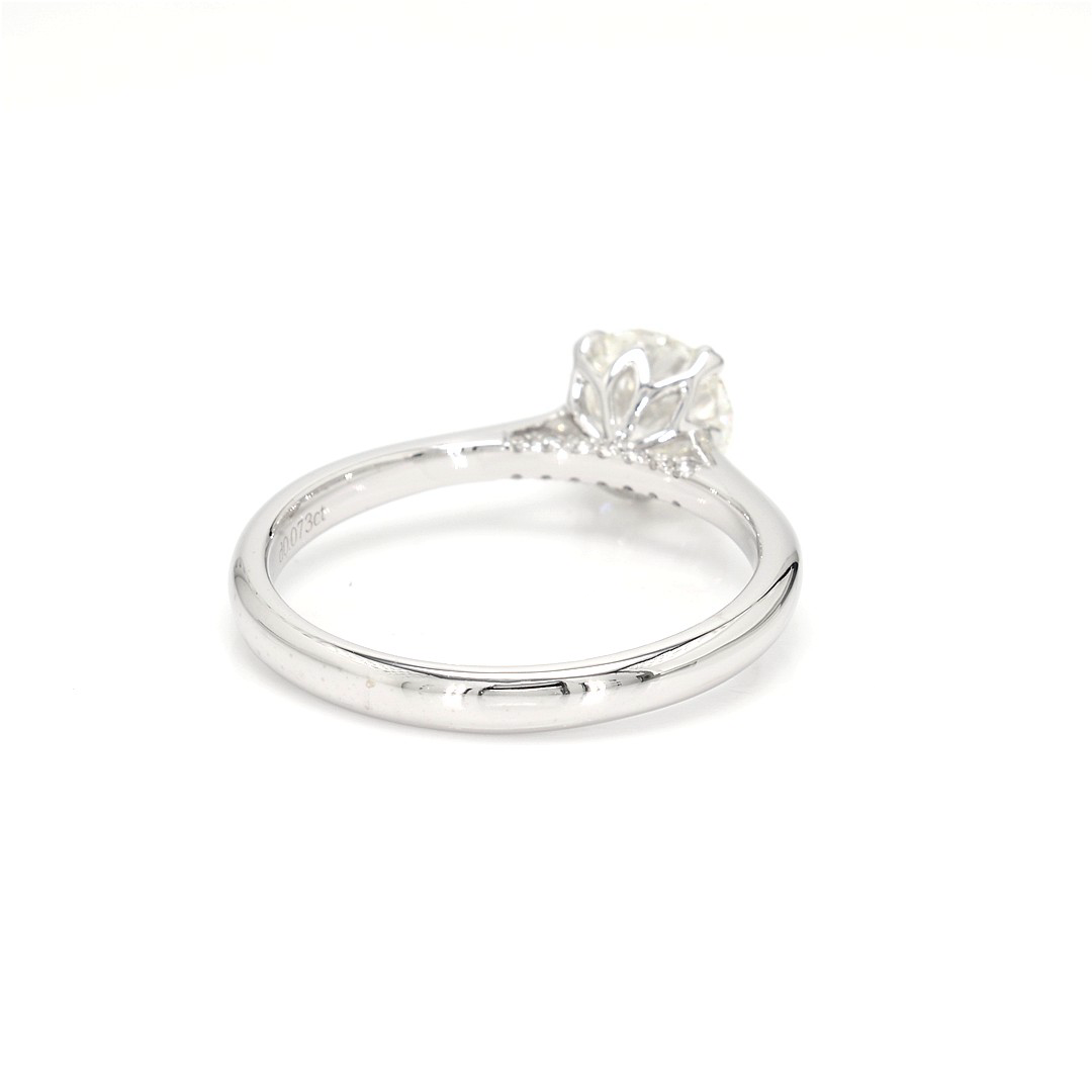 18K 1ct Round  Shaped Isabella Ring White Frame 6