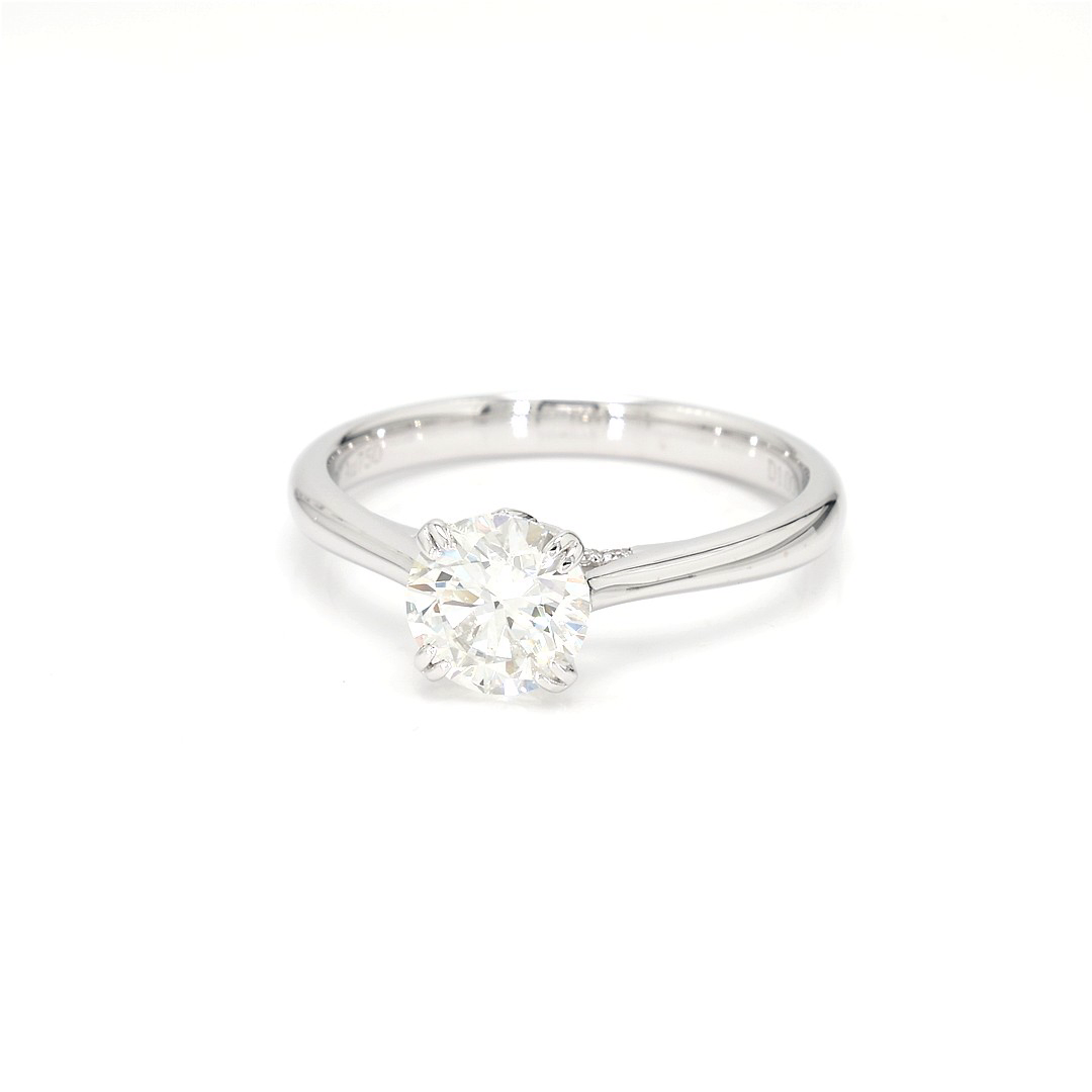 18K 1ct Round  Shaped Isabella Ring White Frame 11