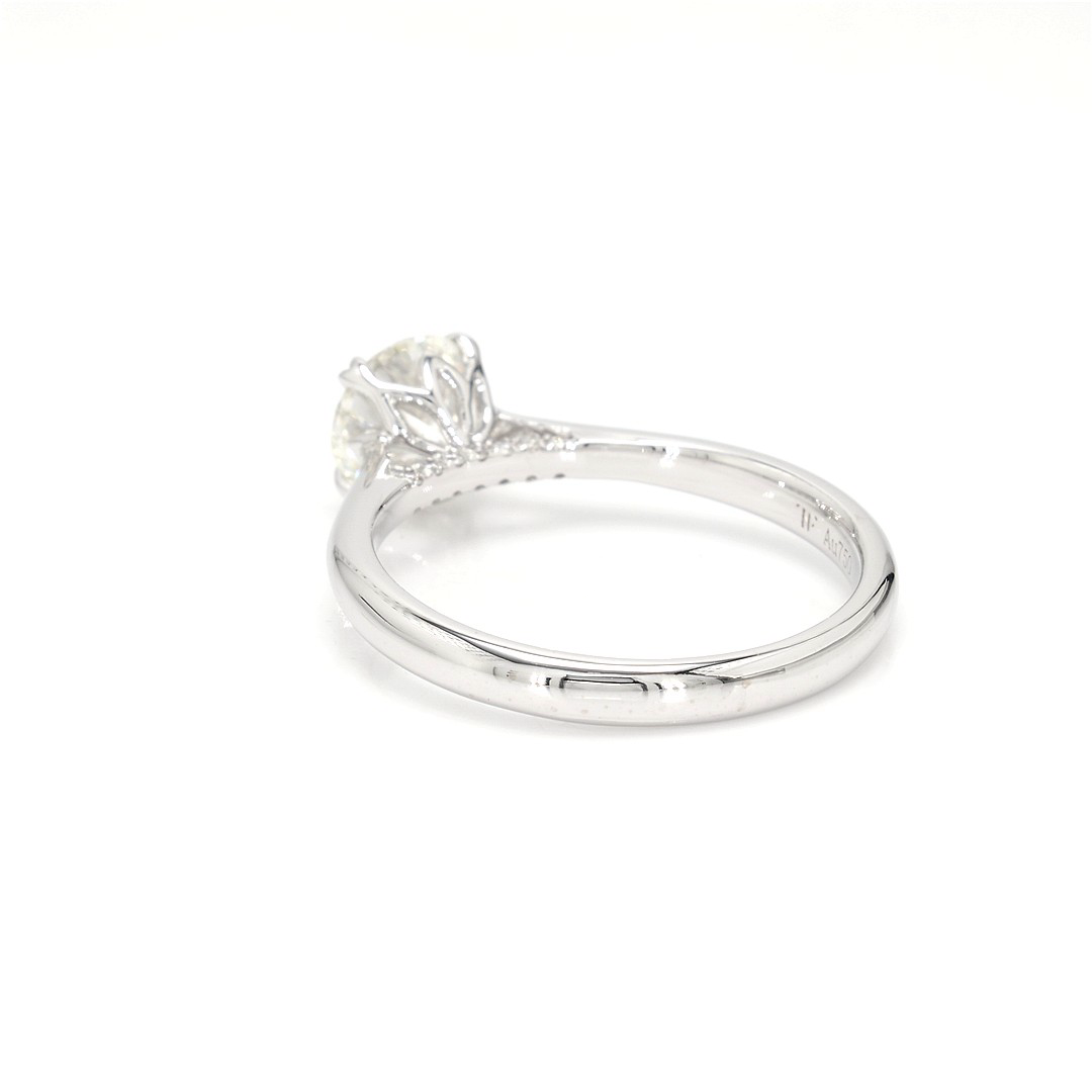 18K 1ct Round  Shaped Isabella Ring White Frame 15