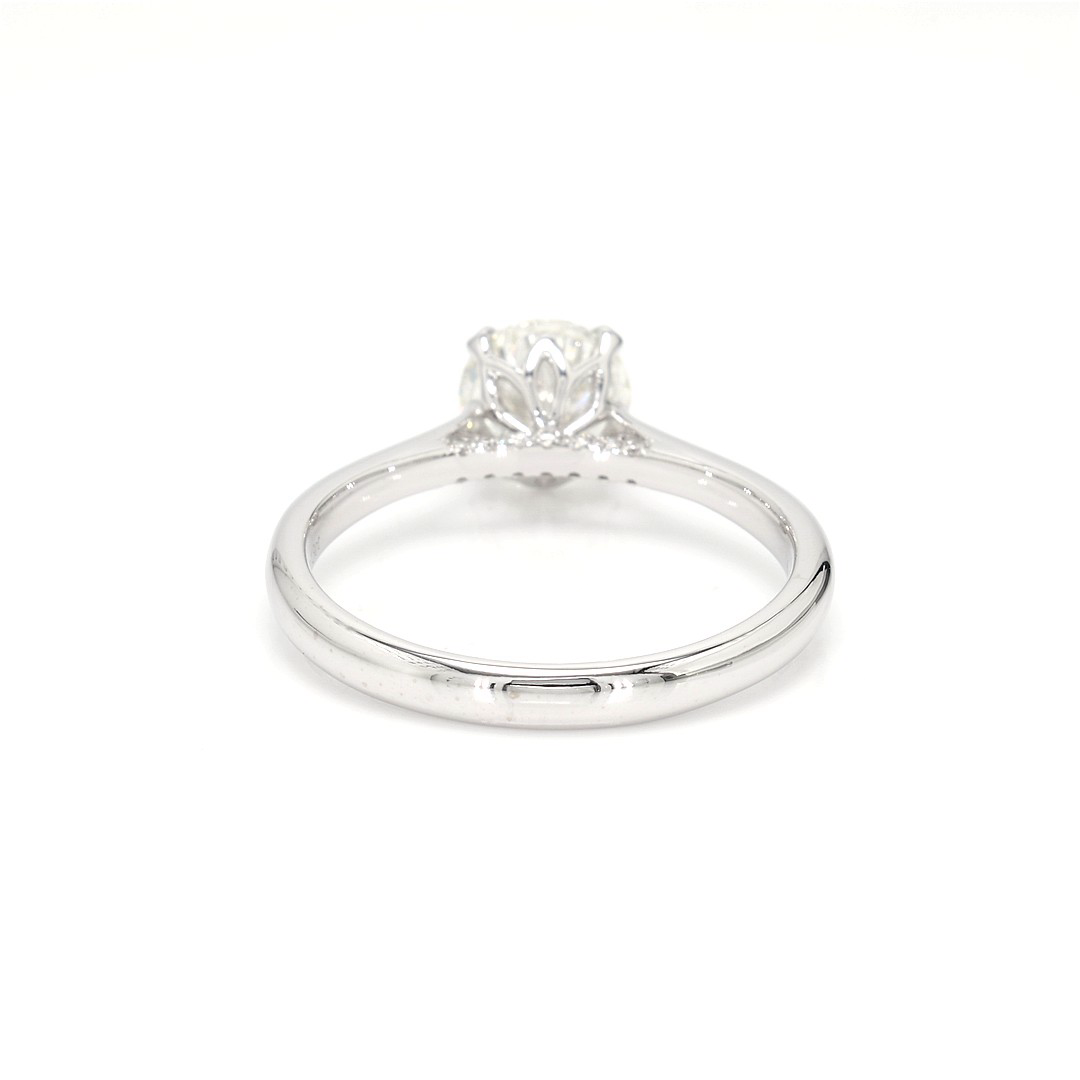 18K 1ct Round  Shaped Isabella Ring White Frame 16