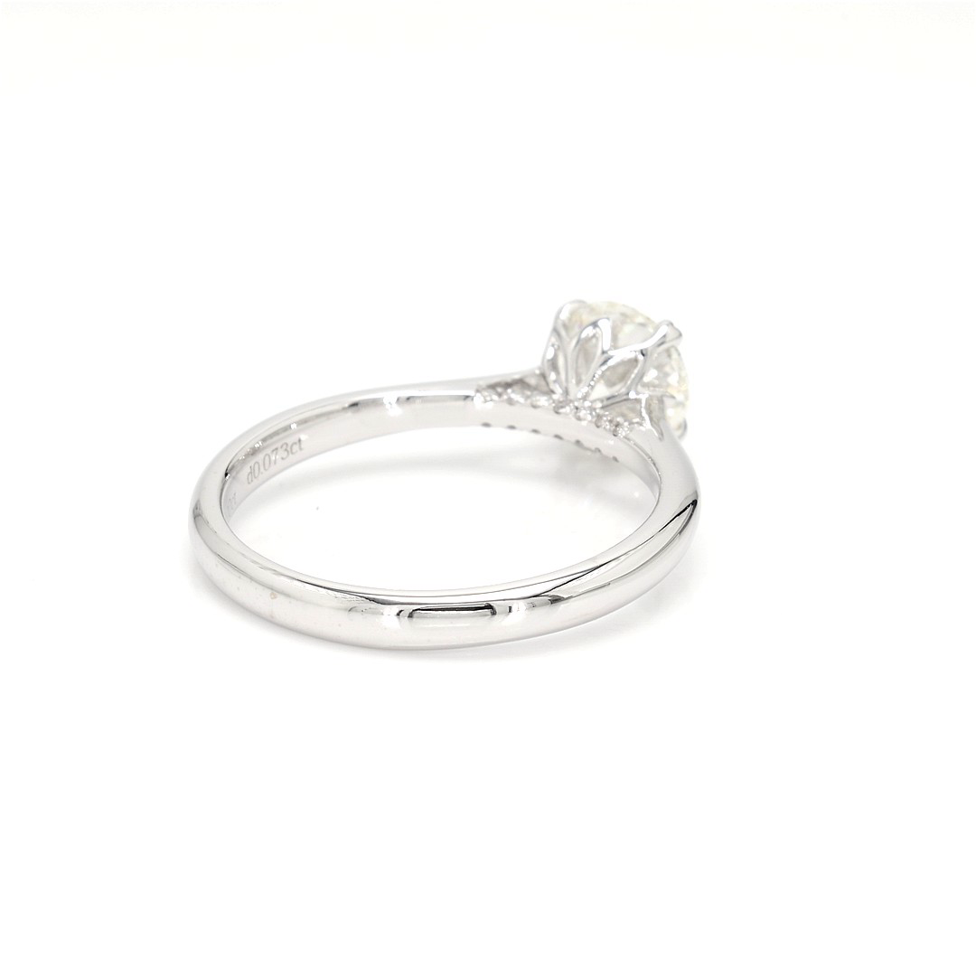 18K 1ct Round  Shaped Isabella Ring White Frame 17