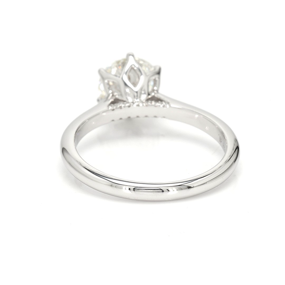 18K 1.5ct Round  Shaped Audrey Ring White Frame 5
