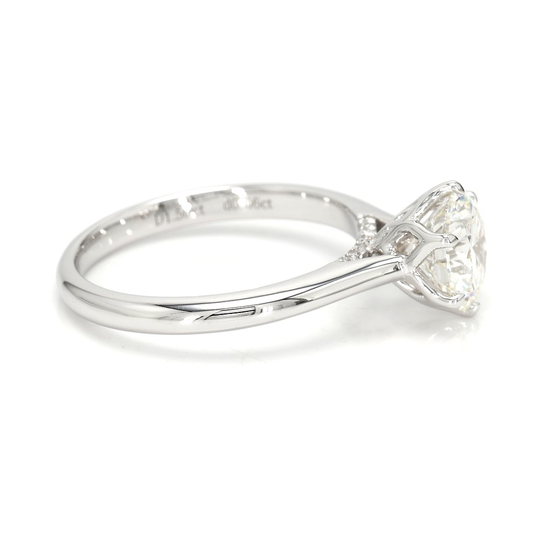 18K 1.5ct Round  Shaped Audrey Ring White Frame 19