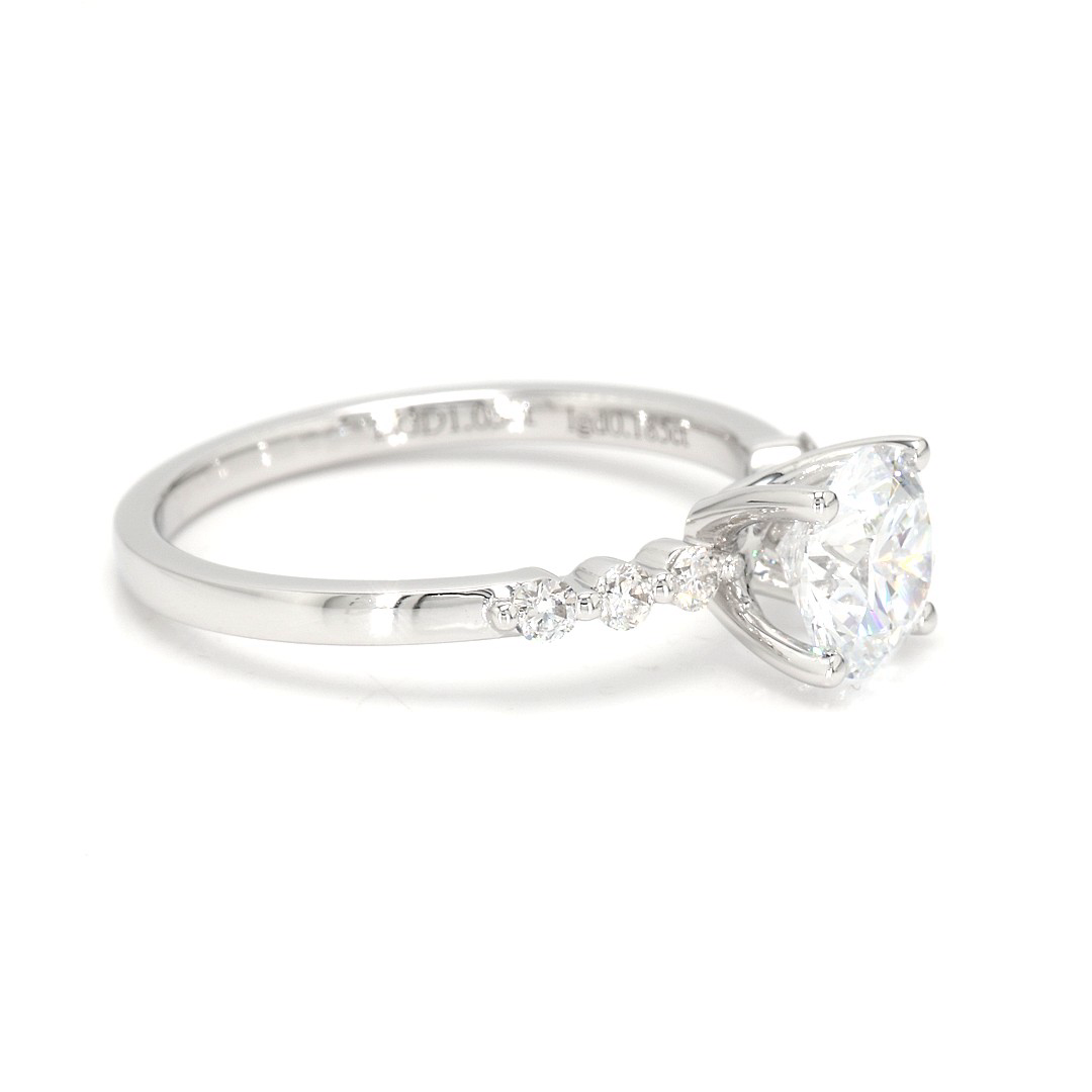 18K 1.05ct E VS1  Round  Shaped Maya White Frame 9