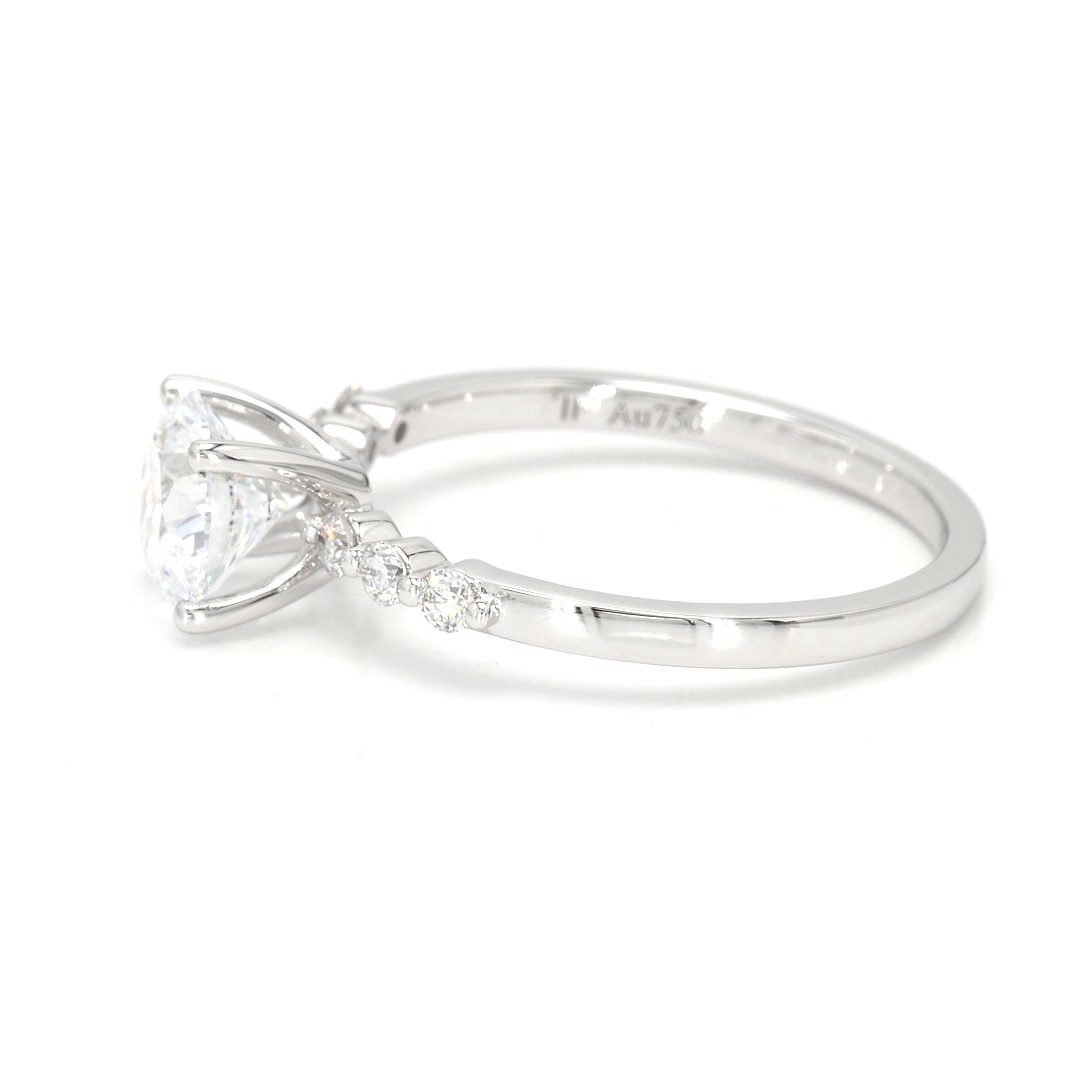 18K 1.05ct E VS1  Round  Shaped Maya White Frame 13