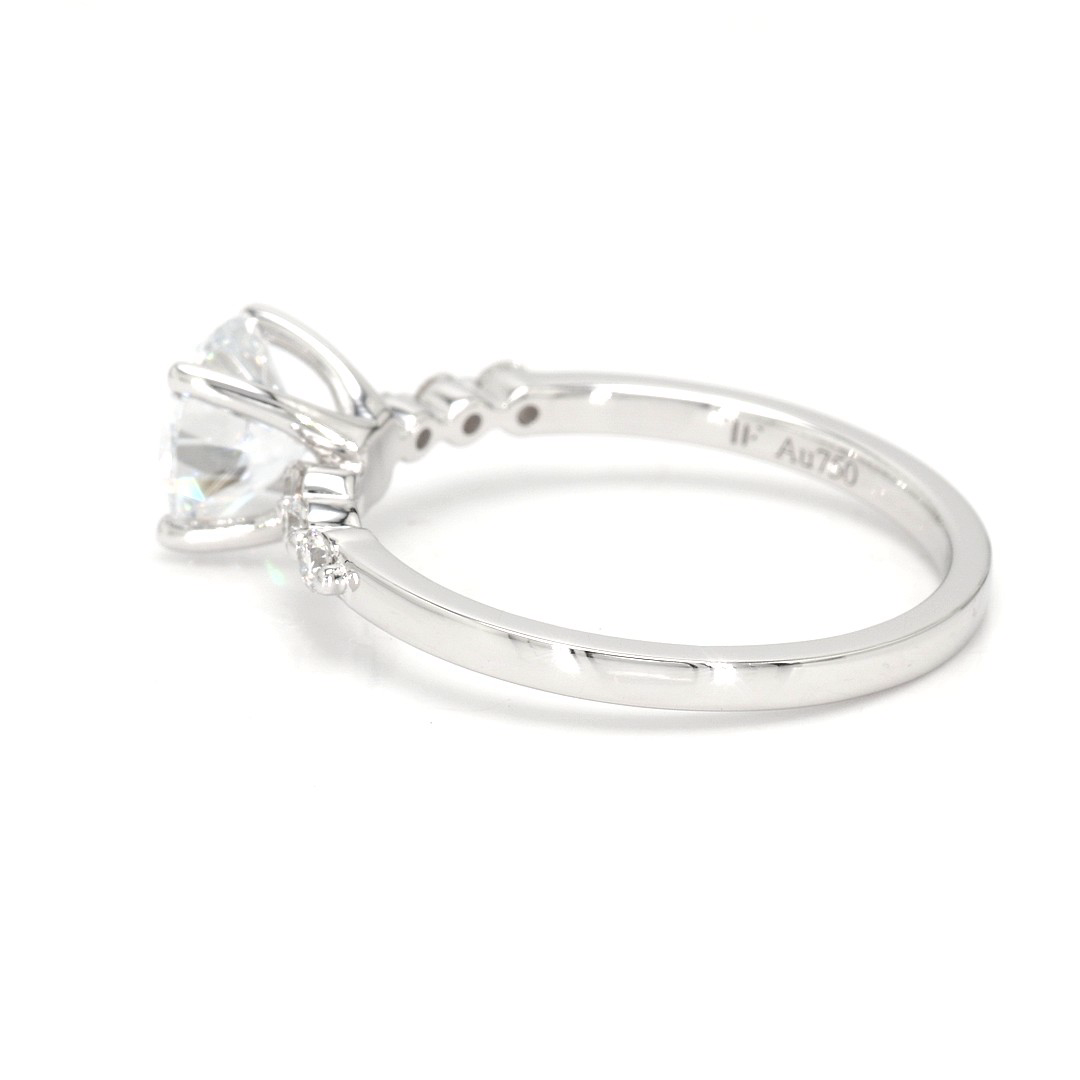 18K 1.05ct E VS1  Round  Shaped Maya White Frame 14