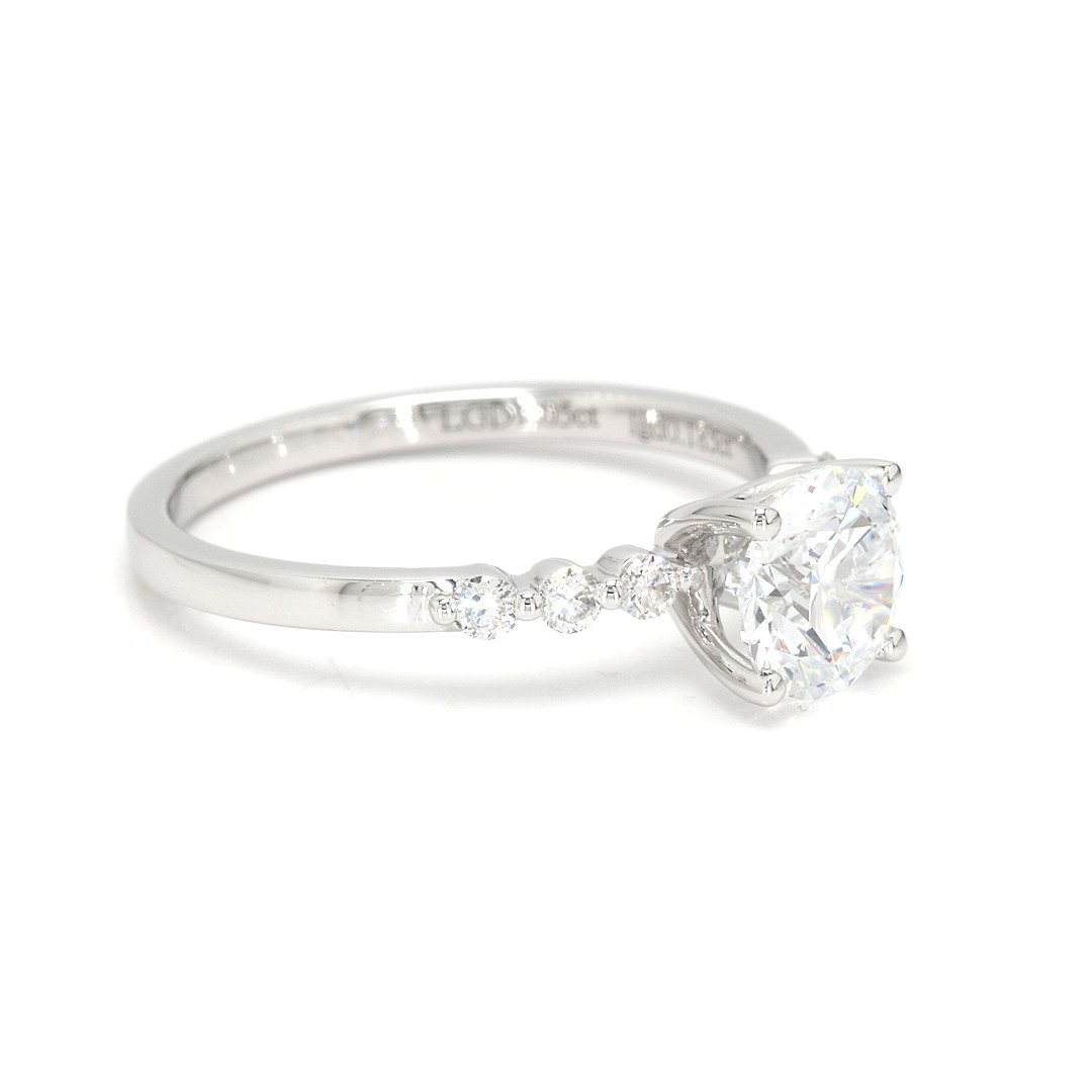18K 1.05ct E VS1  Round  Shaped Maya White Frame 20